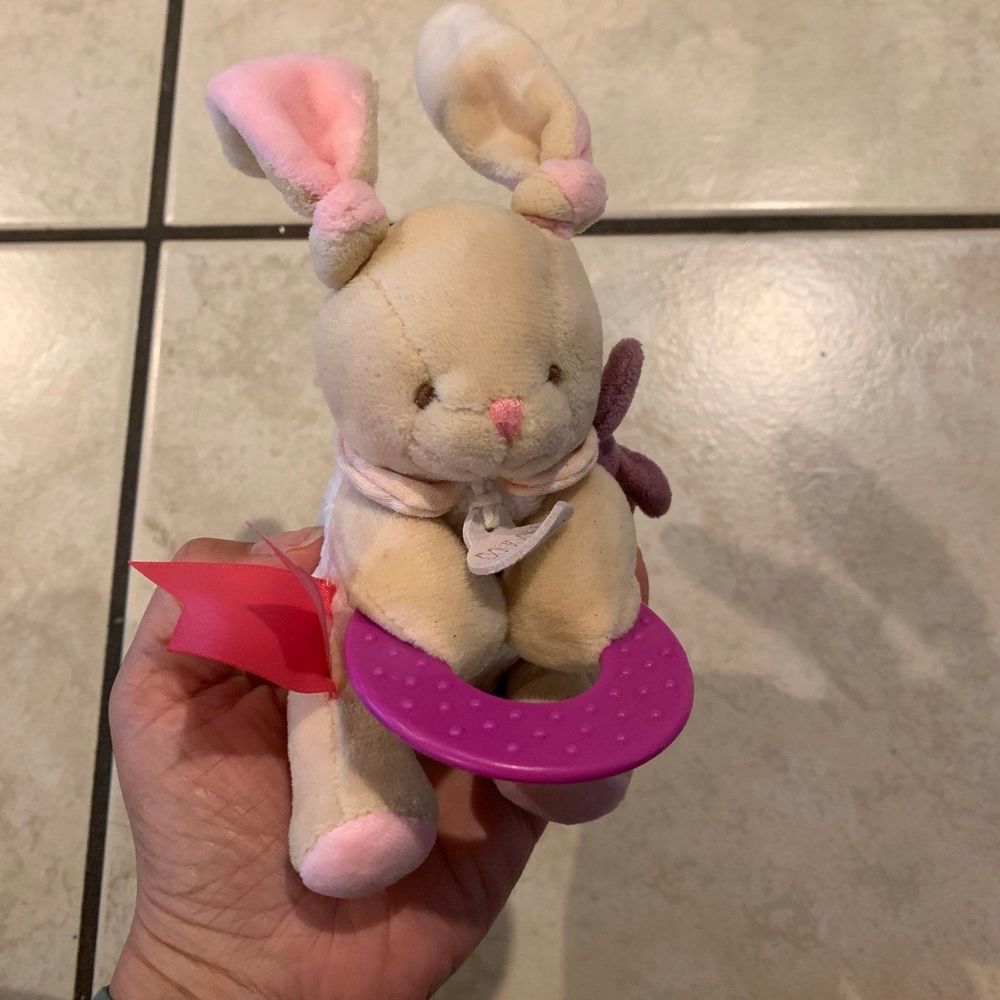 Doudou et Compagnie Pink Bunny Teether NWOT